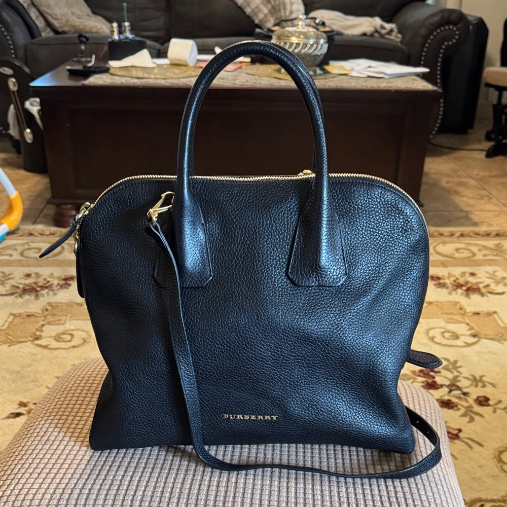 Burberry Black Leather Shoulder Bag
